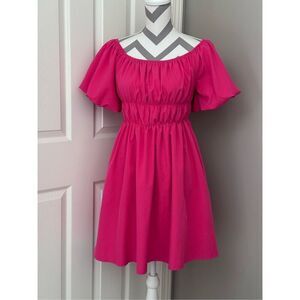 Merokeety adjustable shoulder lantern sleeve ruffle mini dress